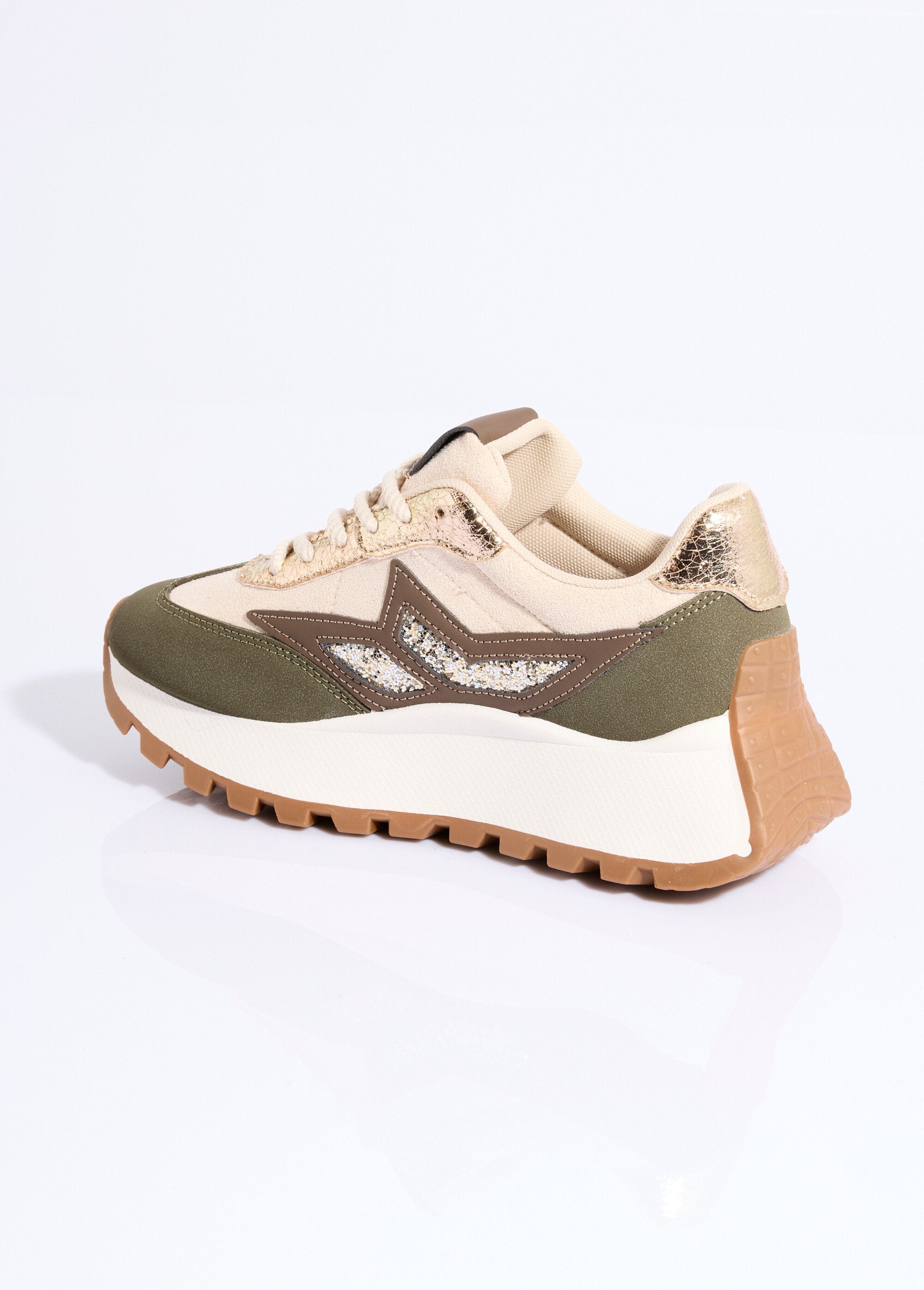 Multi-material_sneakers_with_wedge_sole_Green_and_beige_DO1_slim