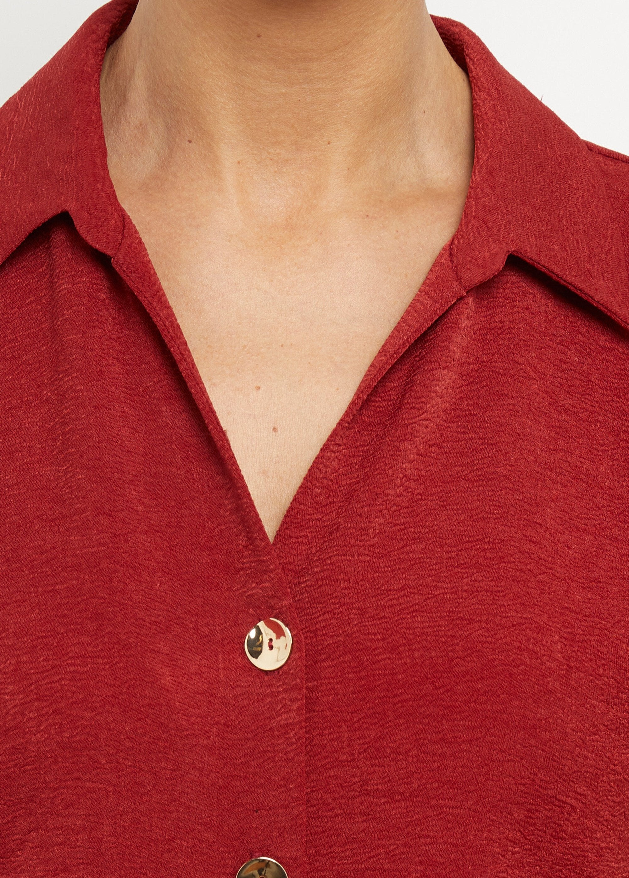 Chemisier_manches_courtes,_noué_taille_Terracota_DE1_slim