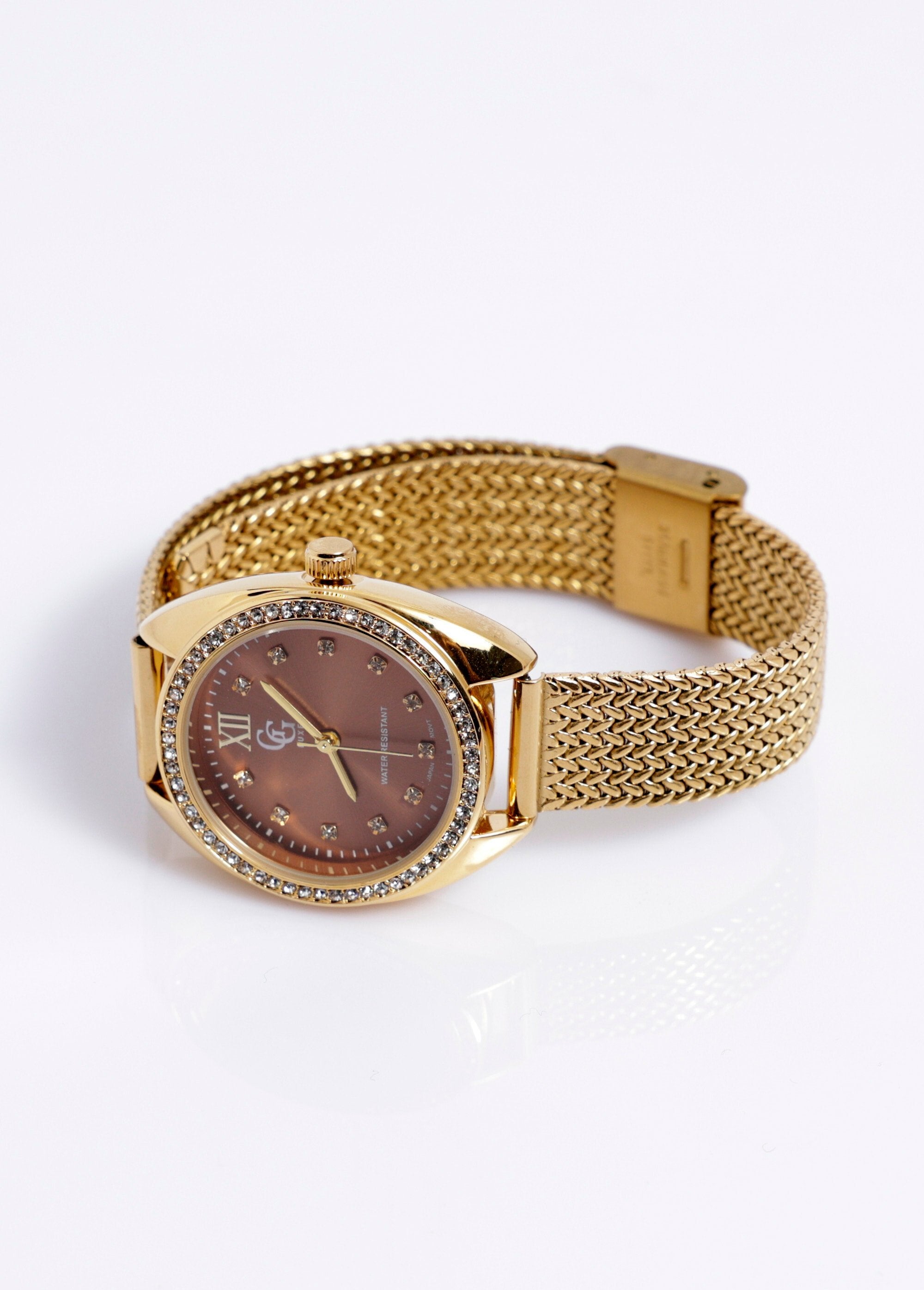 Steel_jewelry_watch_with_round_rhinestone_dial_Gold_brown_DE1_slim