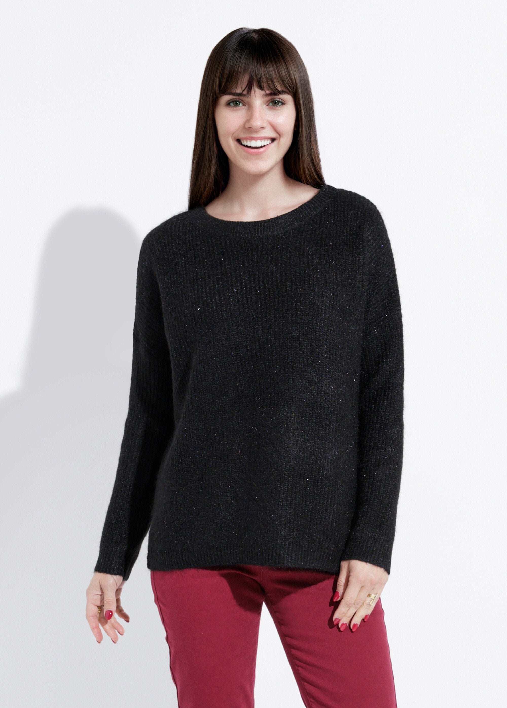 Boat_neck_fluffy_knit_sweater_Black_FA1_slim