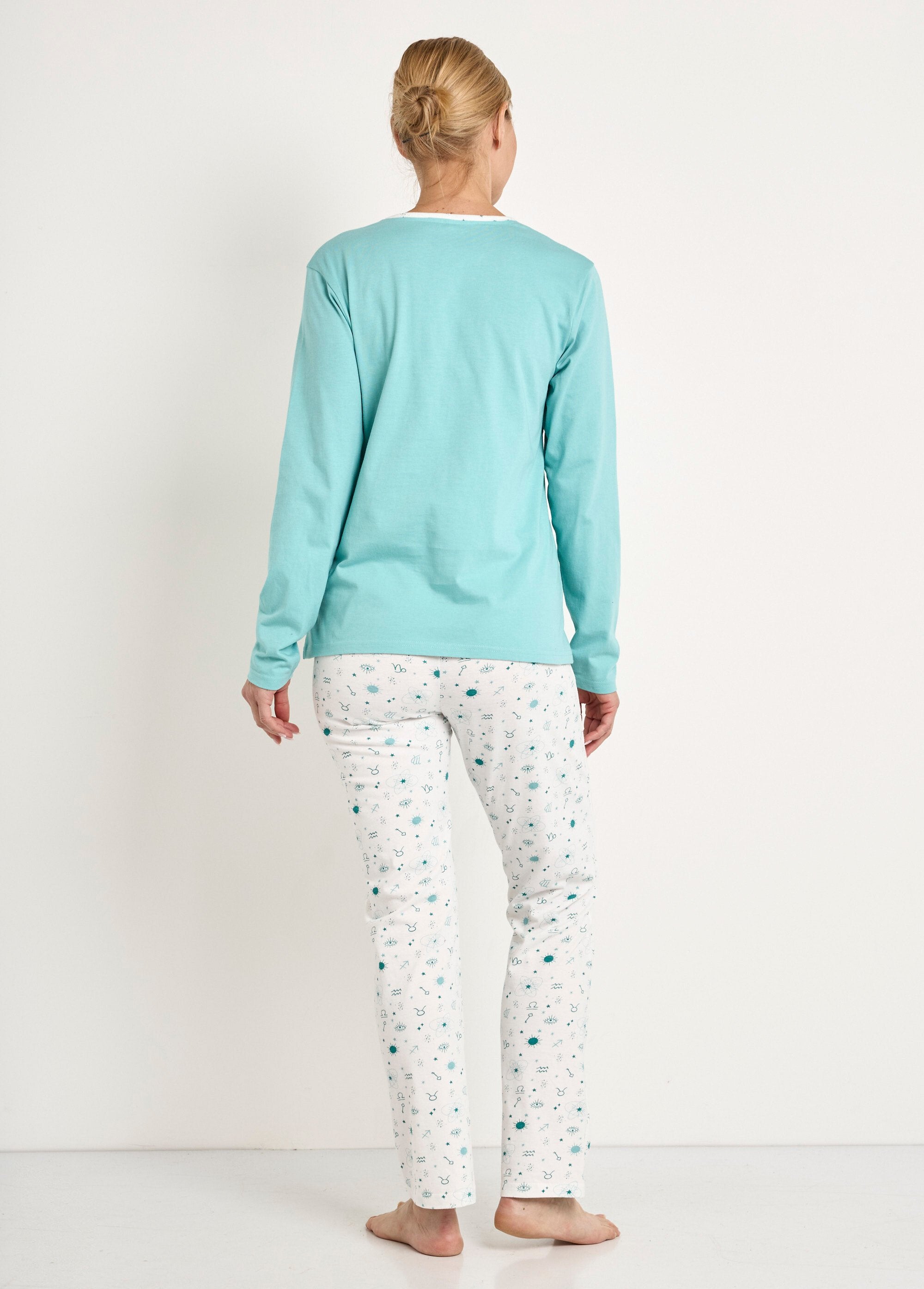 Long-sleeved_cotton_pyjama_pants_Aqua_and_Ivory_DO1_slim