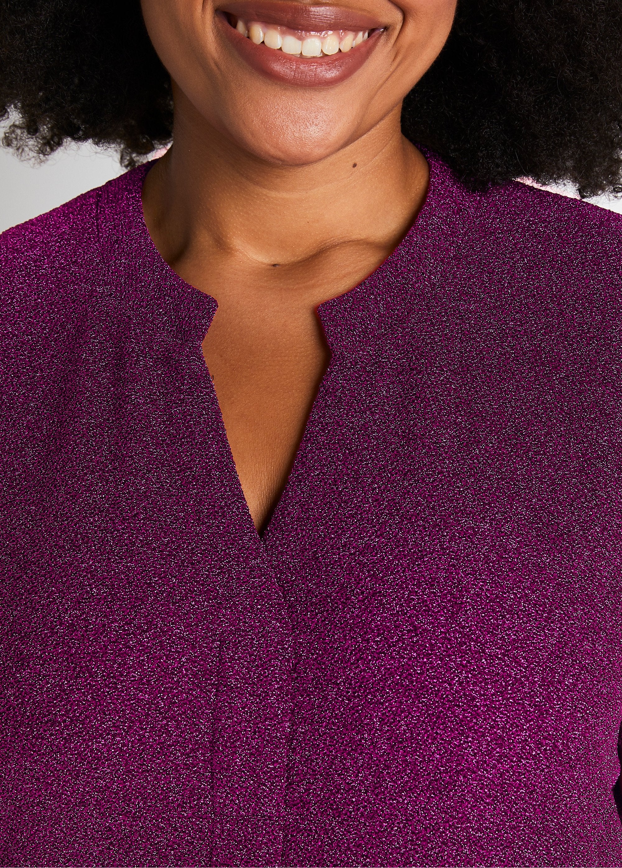 Short_flared_dress_in_shiny_knit_Pink_DE2_curvy