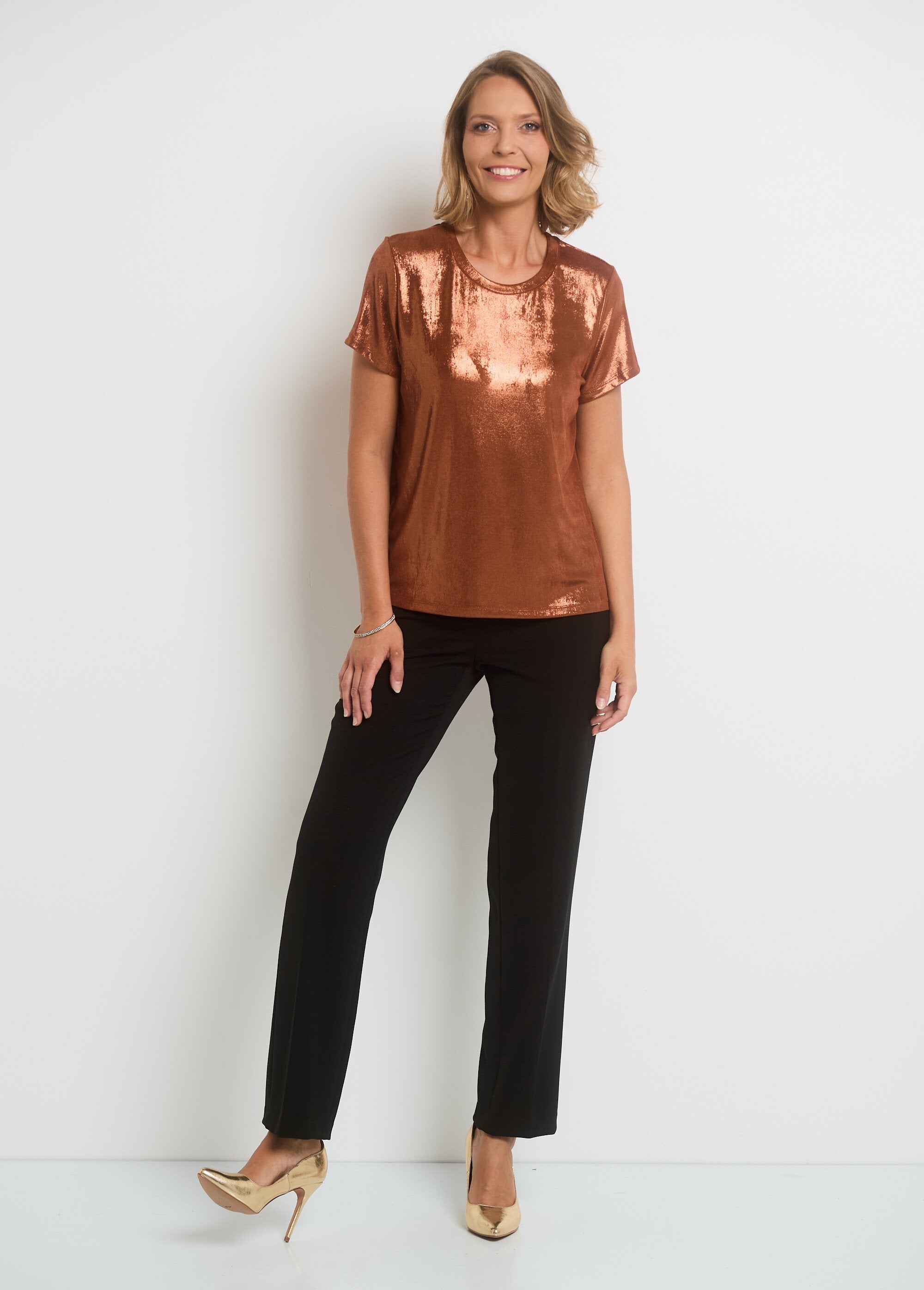 Metallic_short-sleeved_T-shirt_Bright_Paprika_SF1_slim