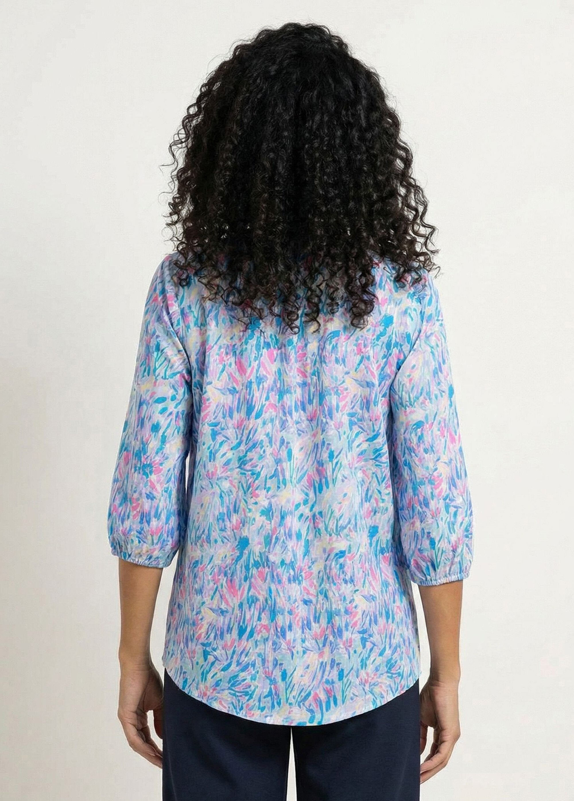 Loose_long_printed_tunic_with_3/4_sleeves_Blue_print_DO1_slim