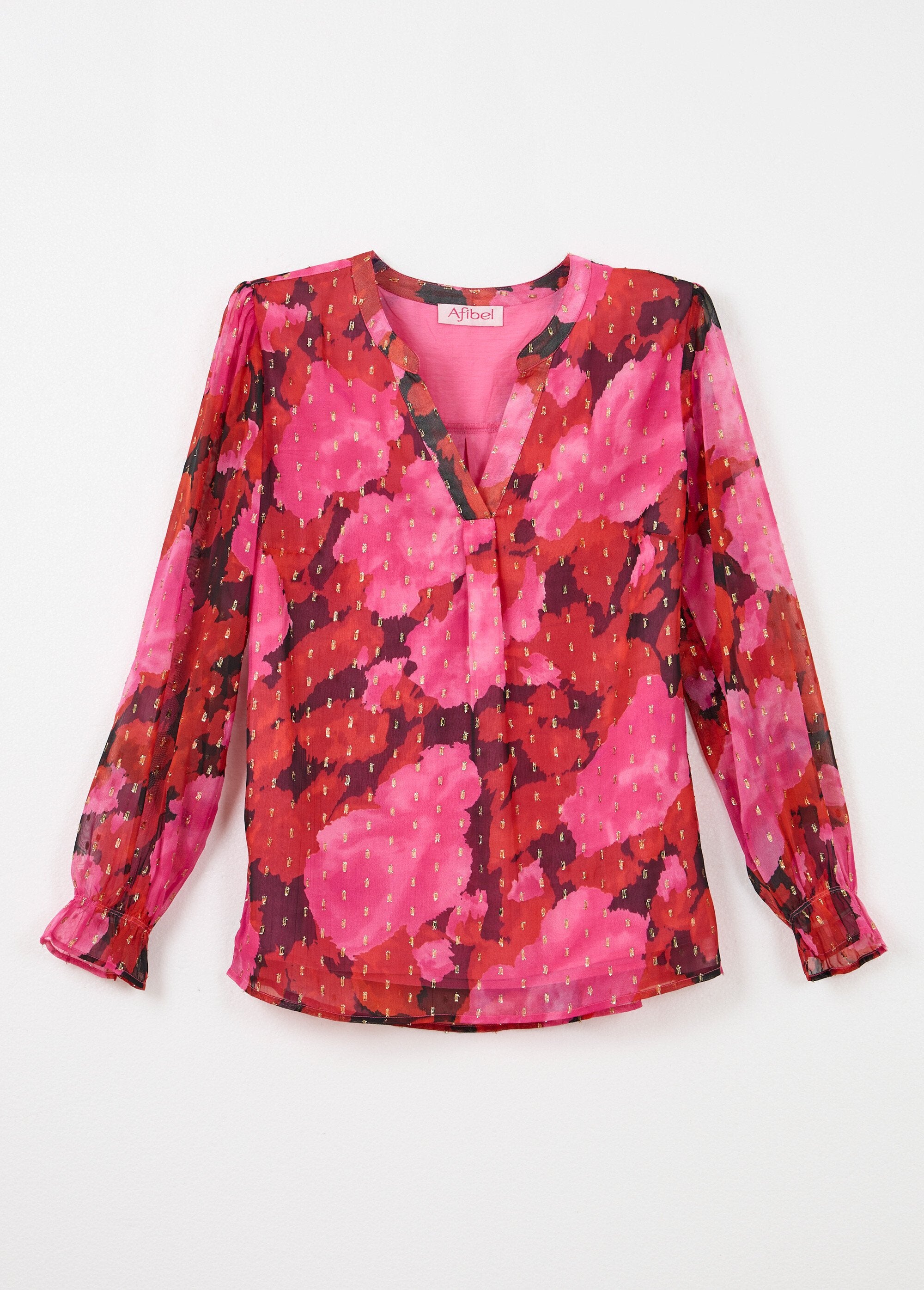 V-neck_tunic_with_printed_voile_and_gold_patterns_Red_and_black_AP1_slim