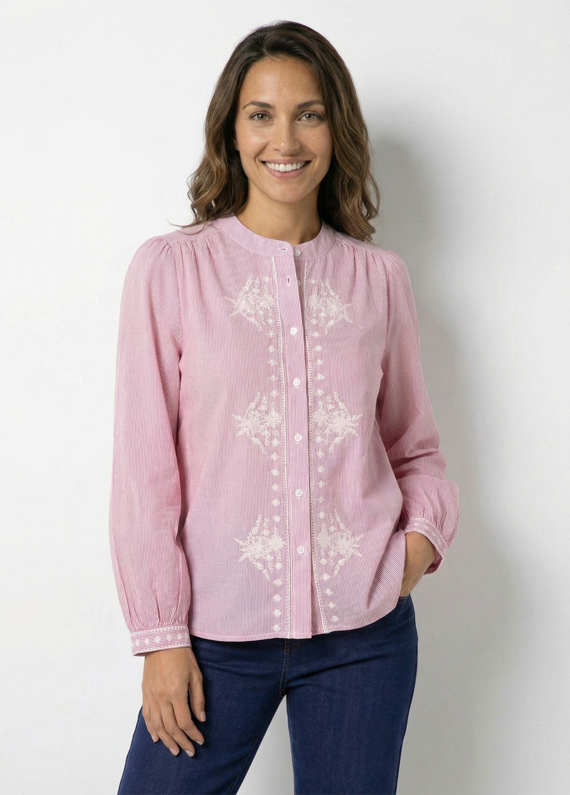 Striped_blouse_with_round_neck_and_embroidery_Red_FA1_slim