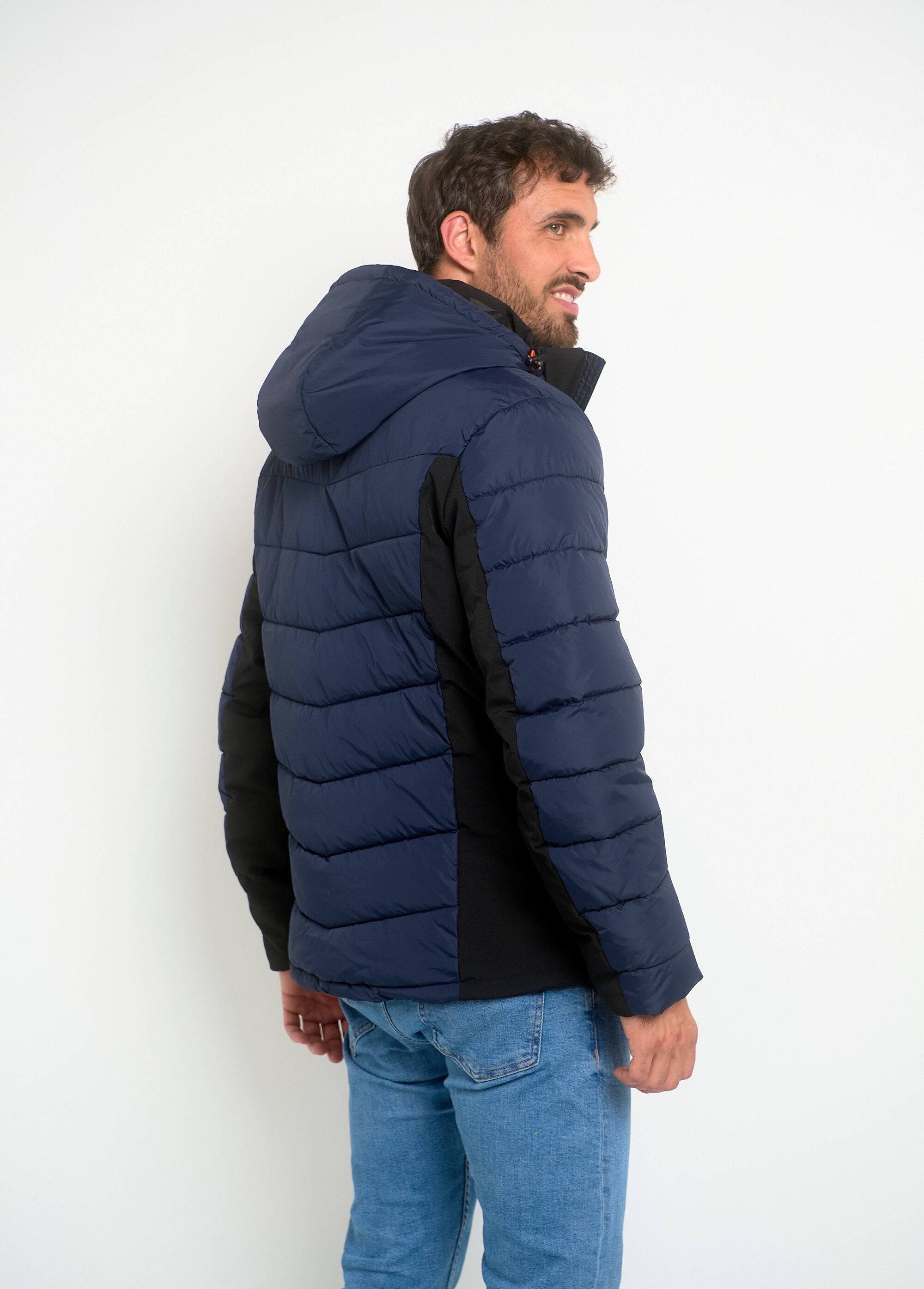 Warm_hooded_down_jacket_with_fluorescent_details_Marine_DO1_slim