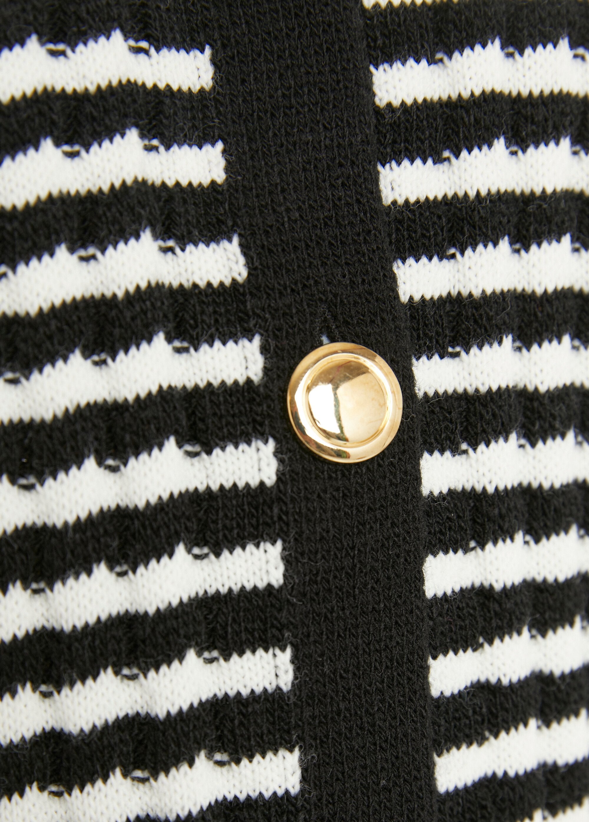 Striped_button-down_cardigan_with_round_collar_and_gold_buttons_Black_and_ecru_DE2_slim