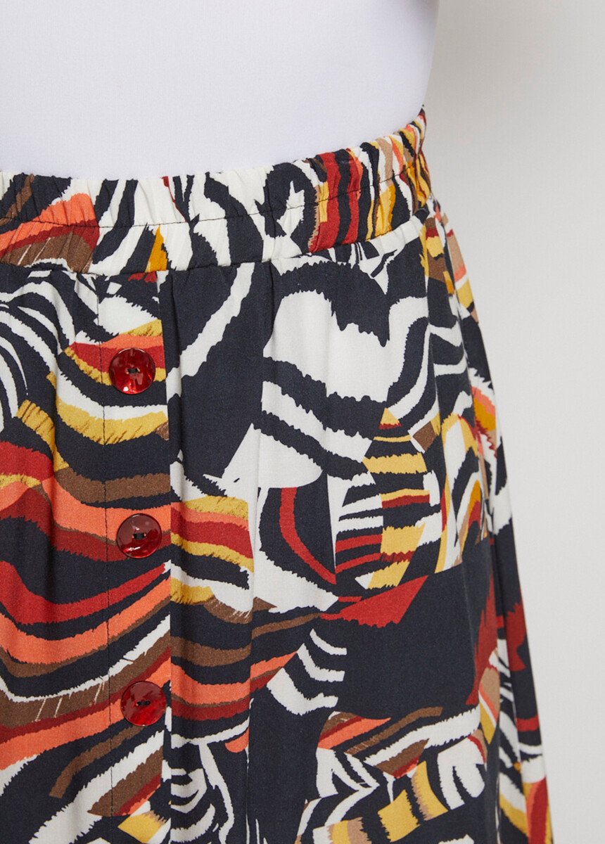 Straight,_mid-length_skirt_in_fluid_fabric_Honey_and_black_DE1_slim