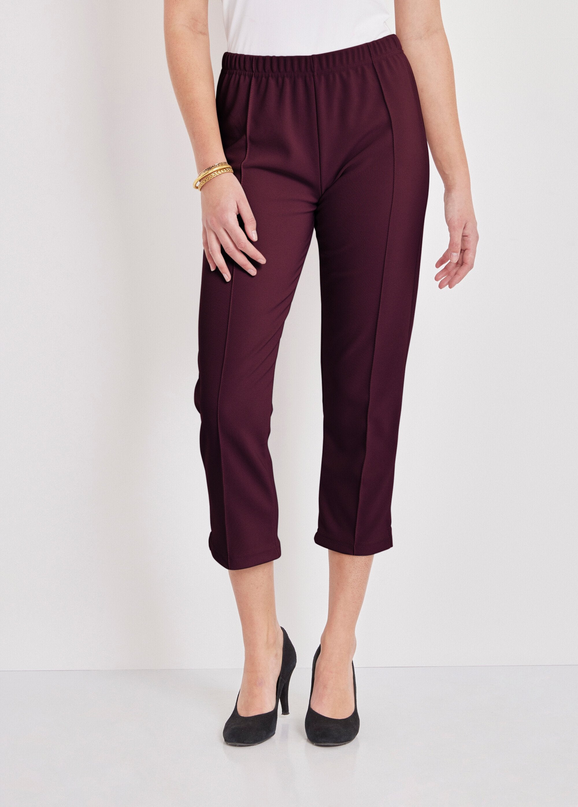 Ribbed_elasticated_waist_cropped_pants_Bordeaux_FA1_slim