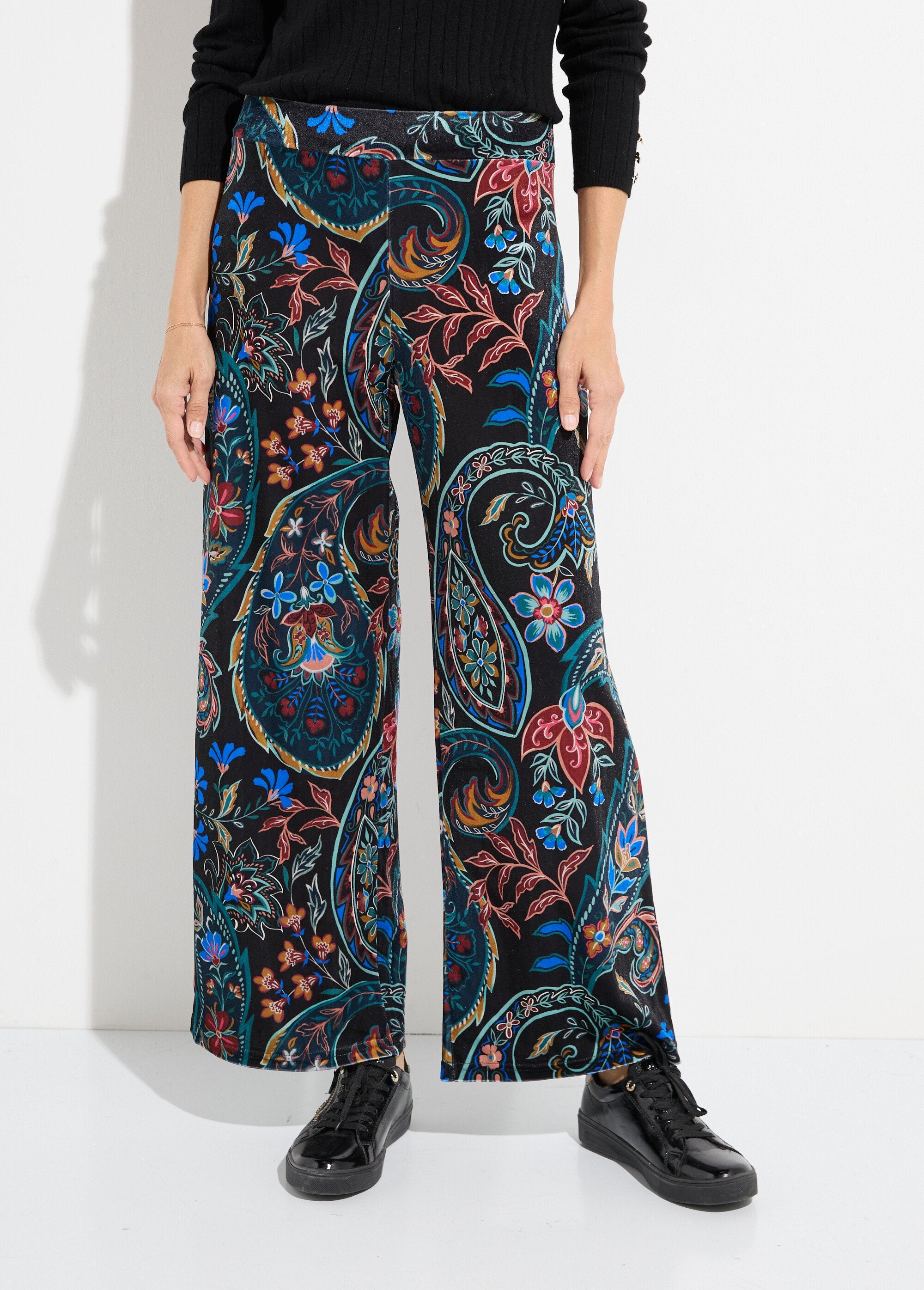 Pantalon_en_velours,_imprimé_cachemire_Noir_imprime_FA1_slim