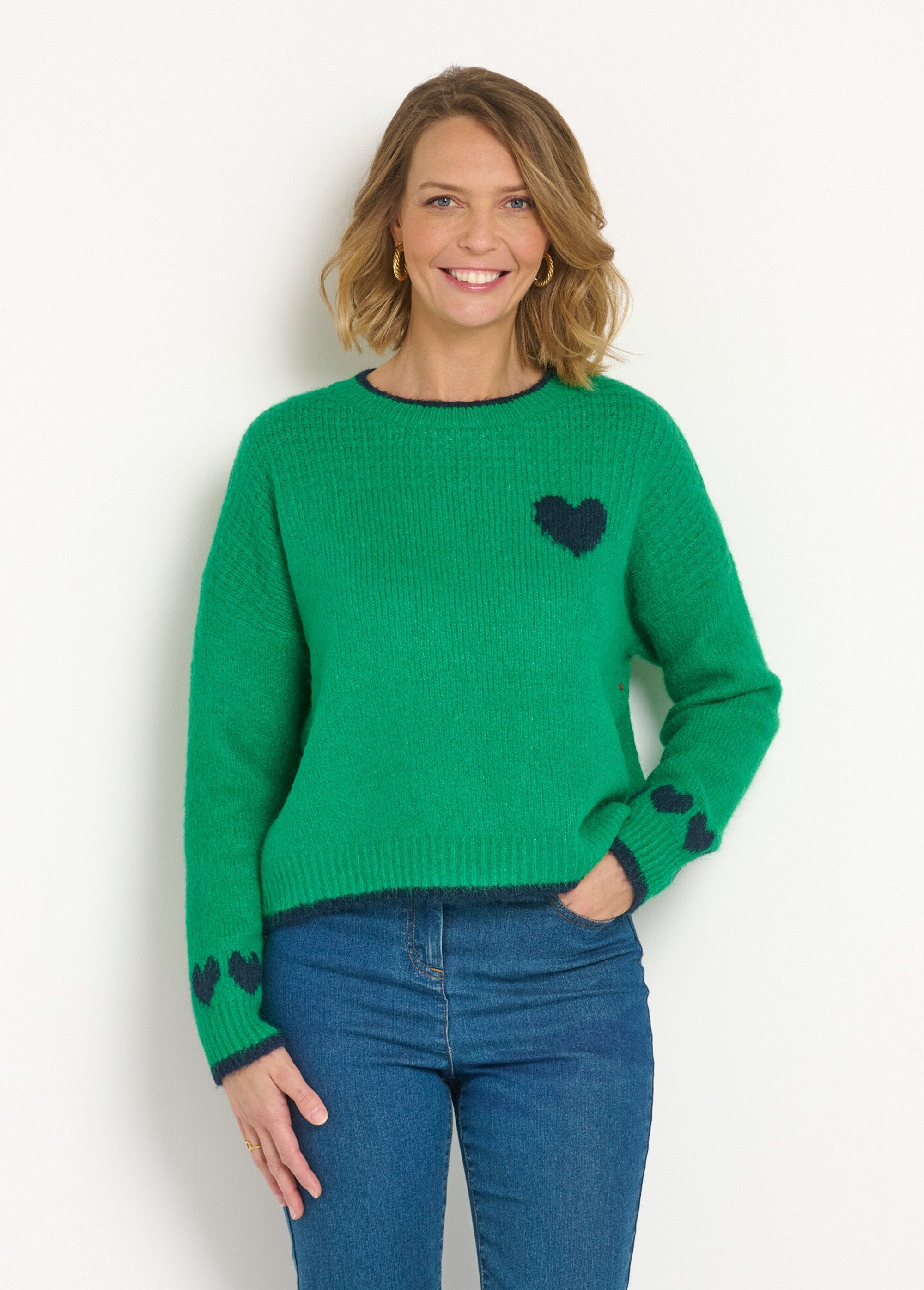 Pull_chaud_laine_détails_curs,_col_rond_Vert_FA1_slim