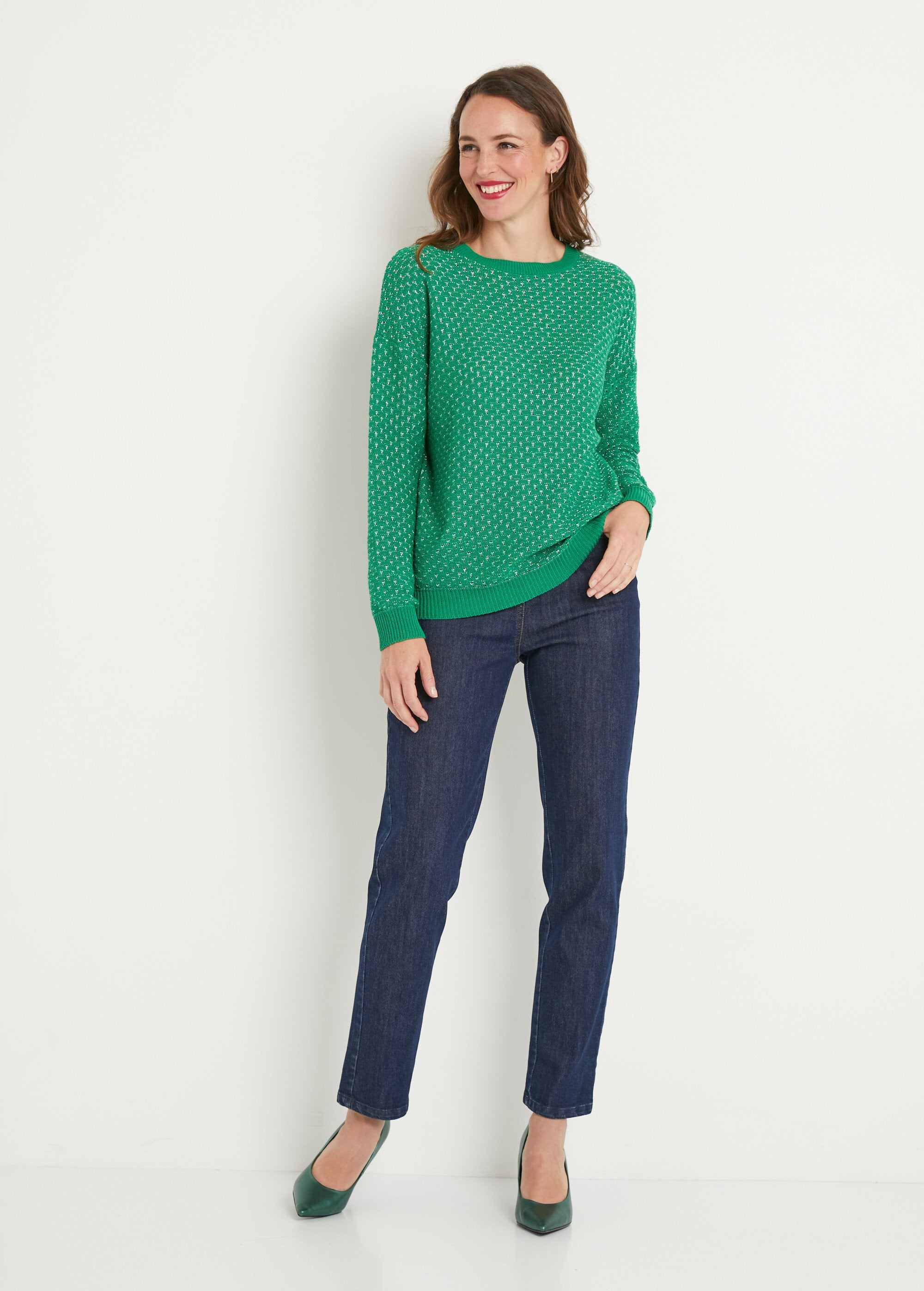 Soft_shiny_cotton_blend_sweater_with_round_neck_Green_SF1_slim