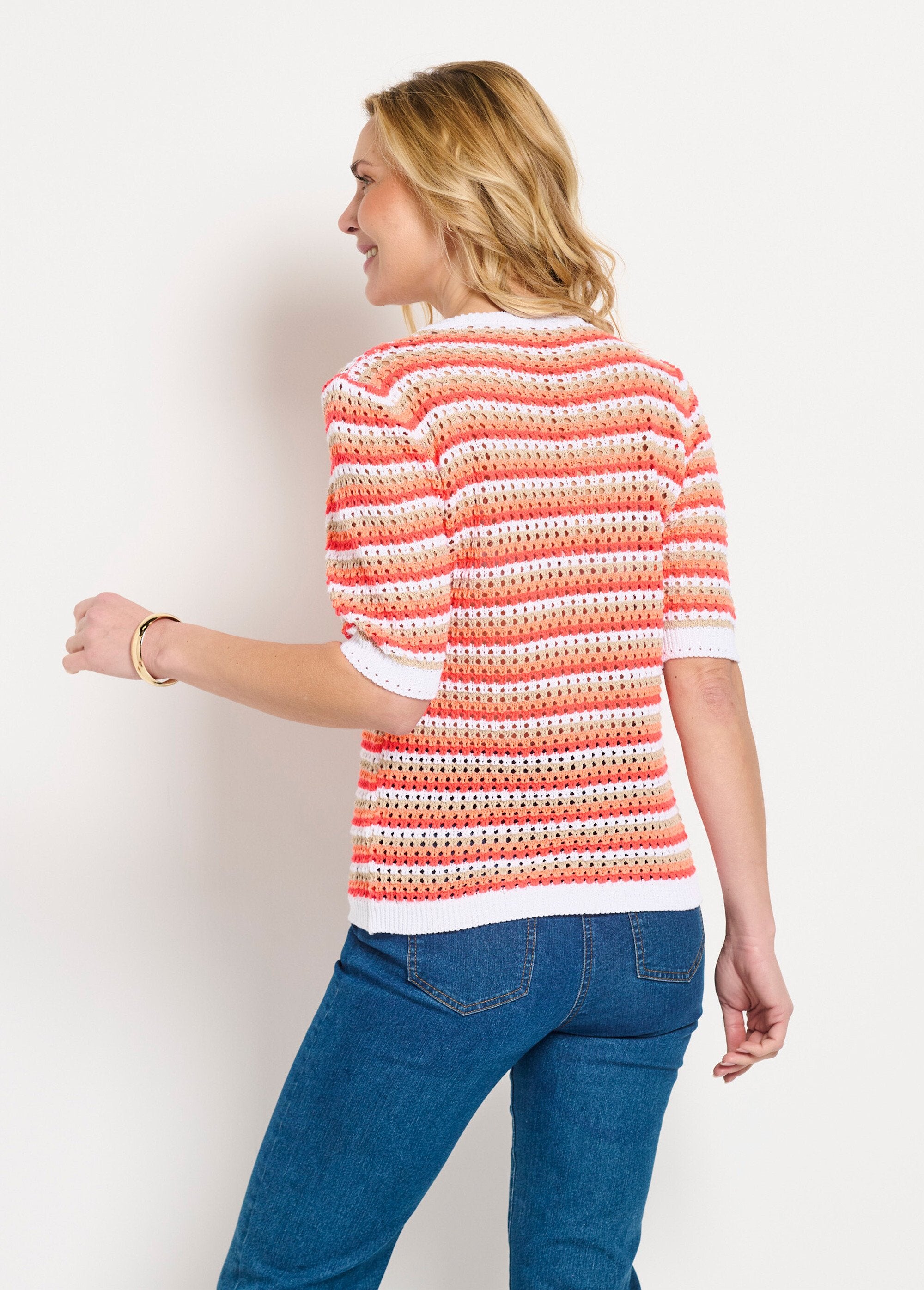 Soft_striped_openwork_short_sleeve_sweater_Coral_ray_DO1_slim