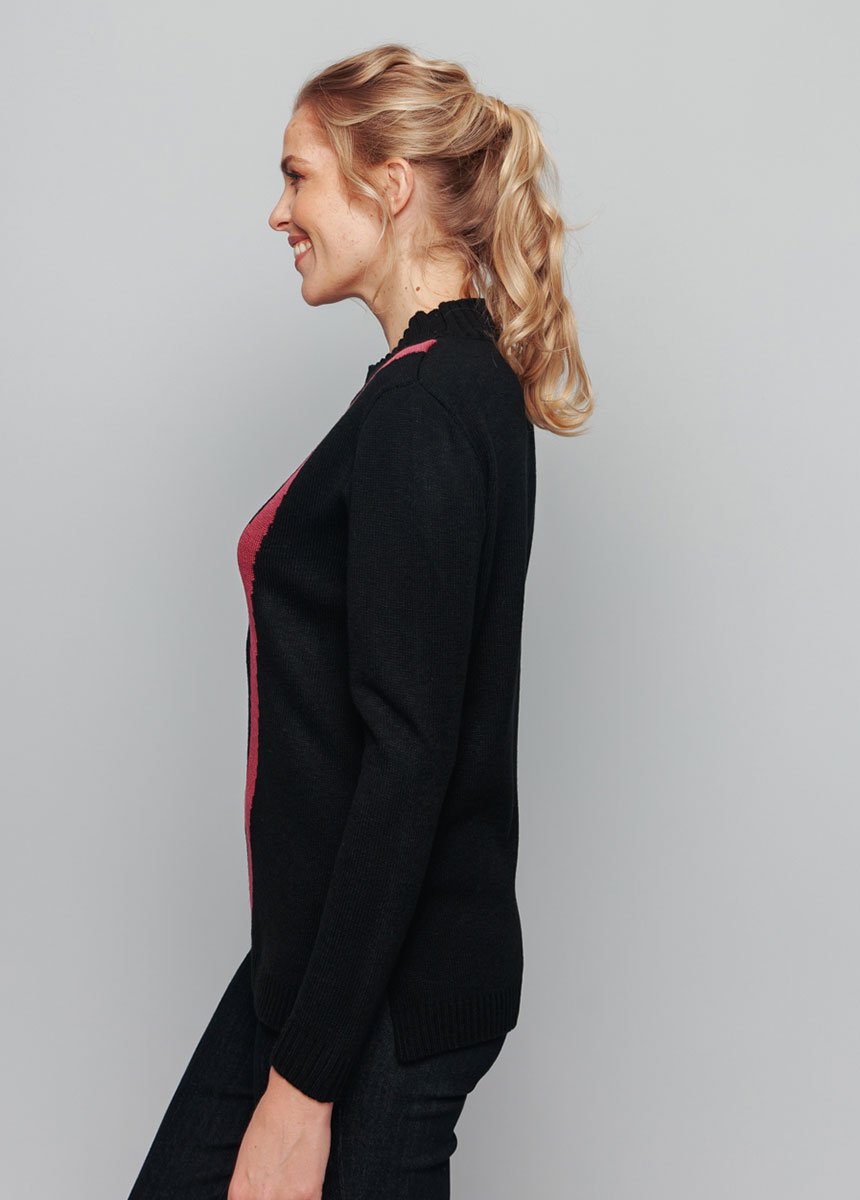 High-neck_jacquard_tunic_sweater_Black_and_pink_DR1_slim