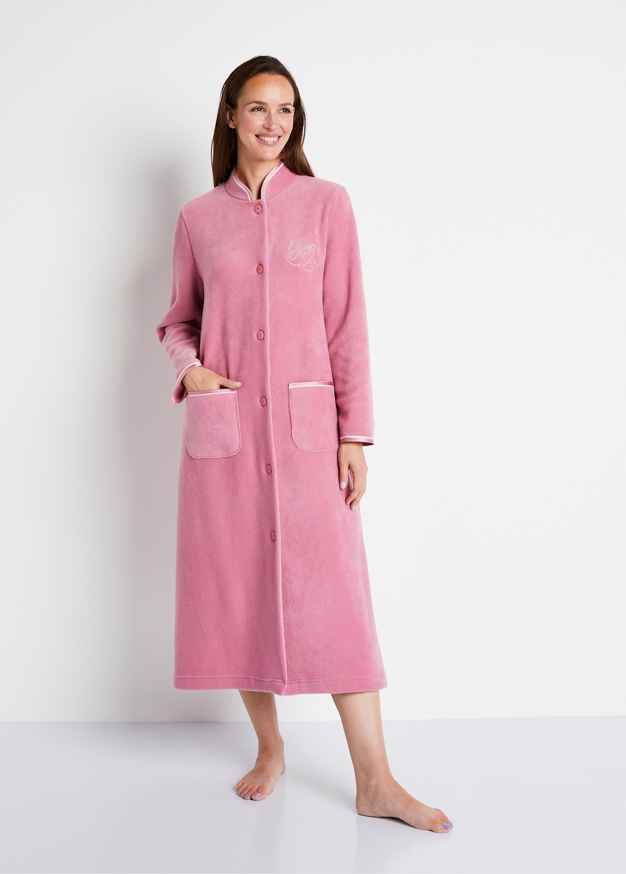 Long_fleece_embroidered_dressing_gown_easy_to_put_on_Old_pink_FA1_slim