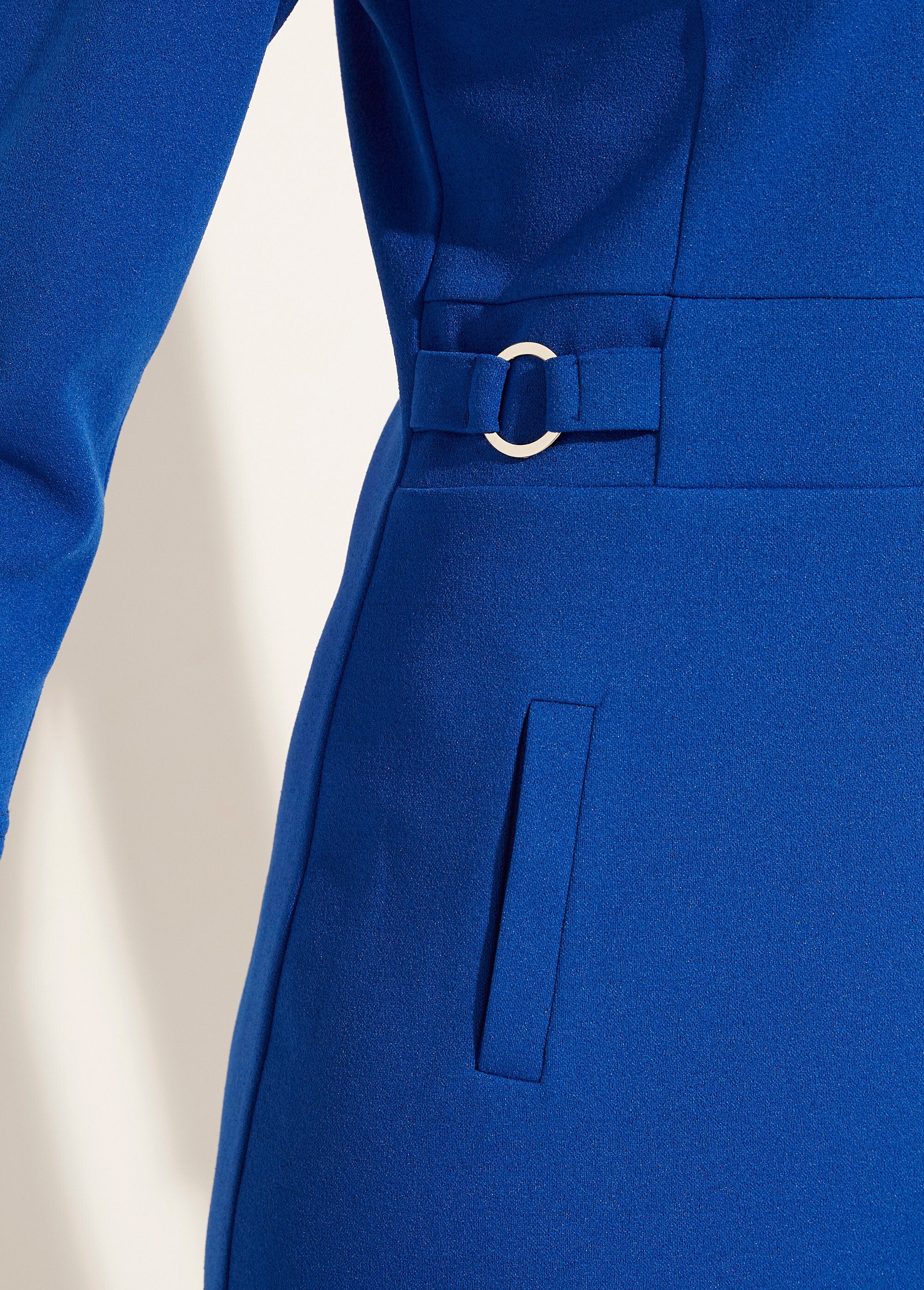 Straight_dress_with_3/4_sleeves_in_soft_knit_Blue_DE2_slim