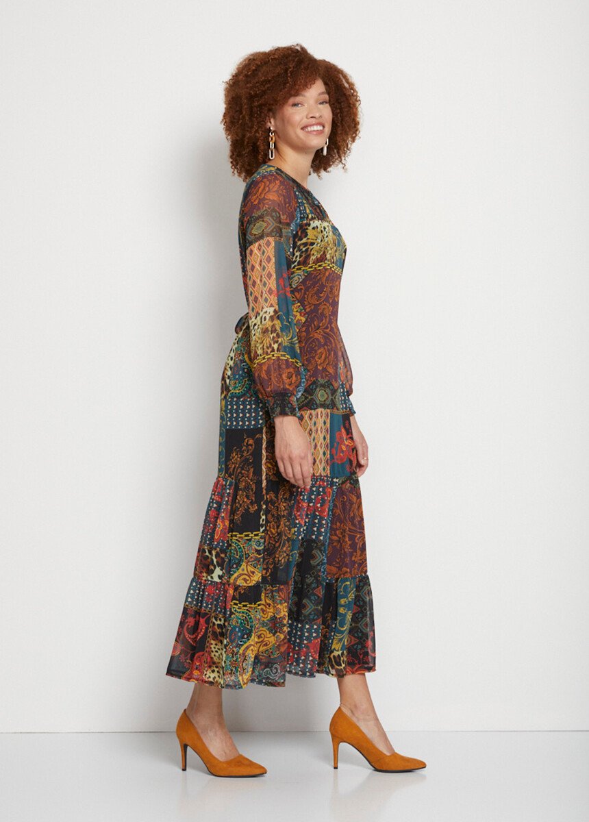 Patchwork_print_ruffled_long_dress_Multicolor_print_DR1_slim