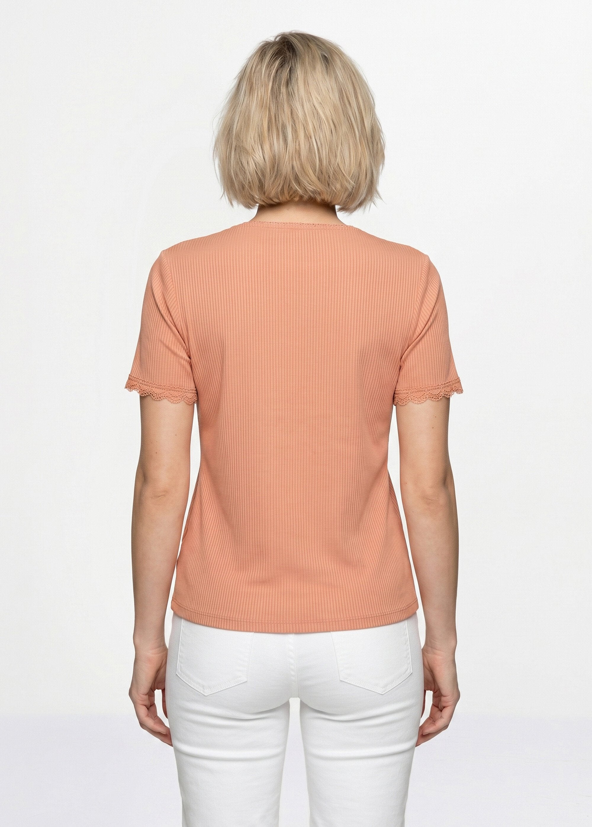 V-neck_t-shirt_with_fine_lace_ribbing_and_short_sleeves_Salmon_DO1_slim