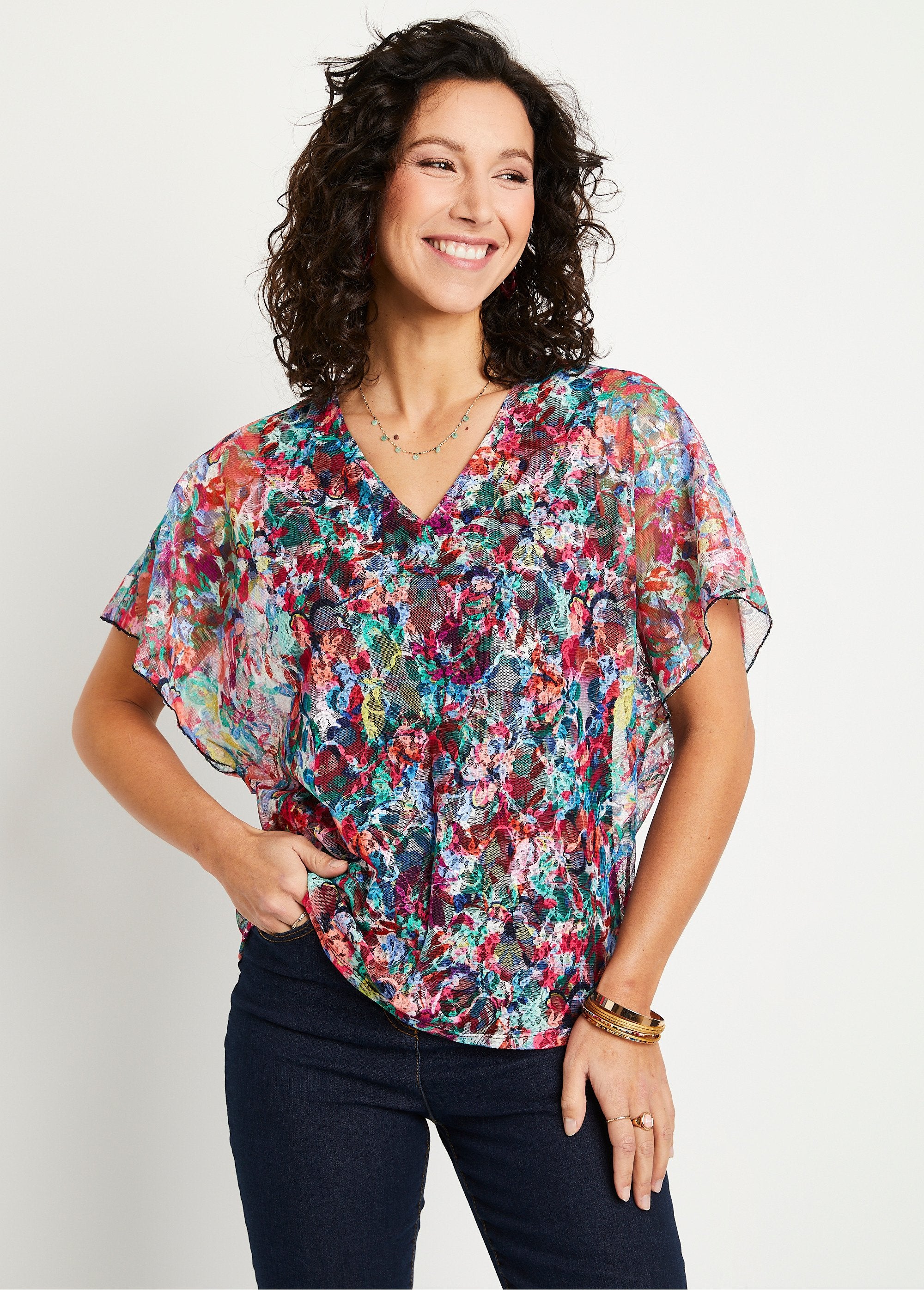 Short_floral_lace_t-shirt_Fuchsia_and_blue_FA1_slim