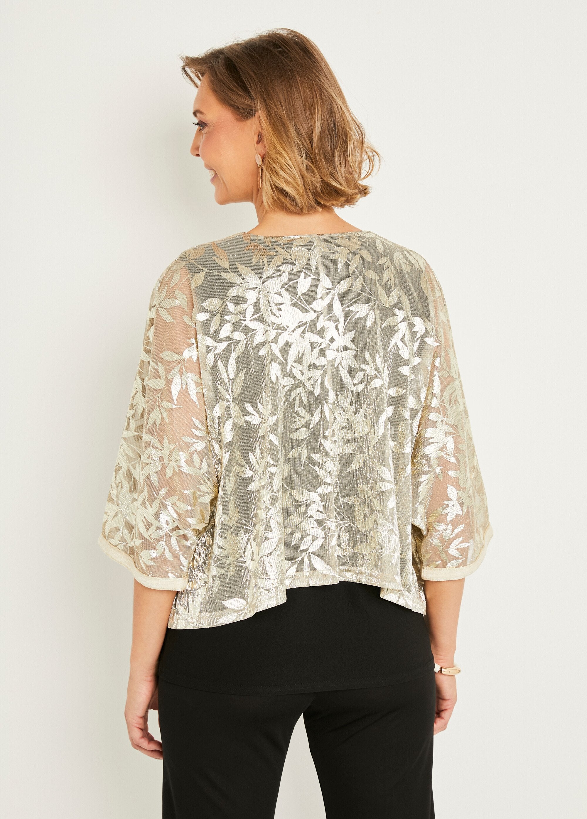 2_in_1_effect_plain_knit_iridescent_jacquard_voile_top_Gold_and_black_DO1_slim