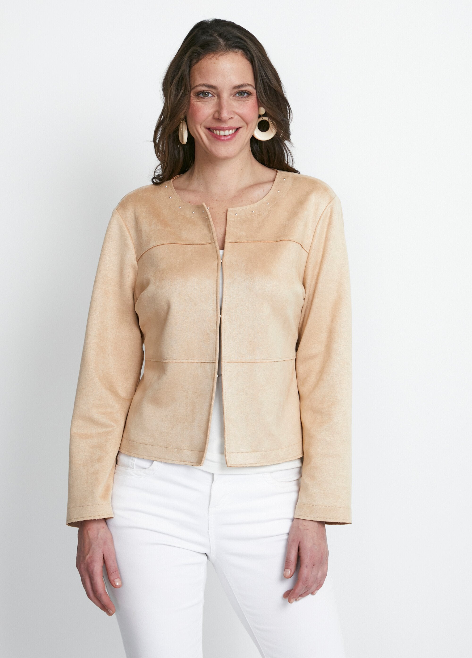 Collarless_suede_jacket_Sand_FA1_slim